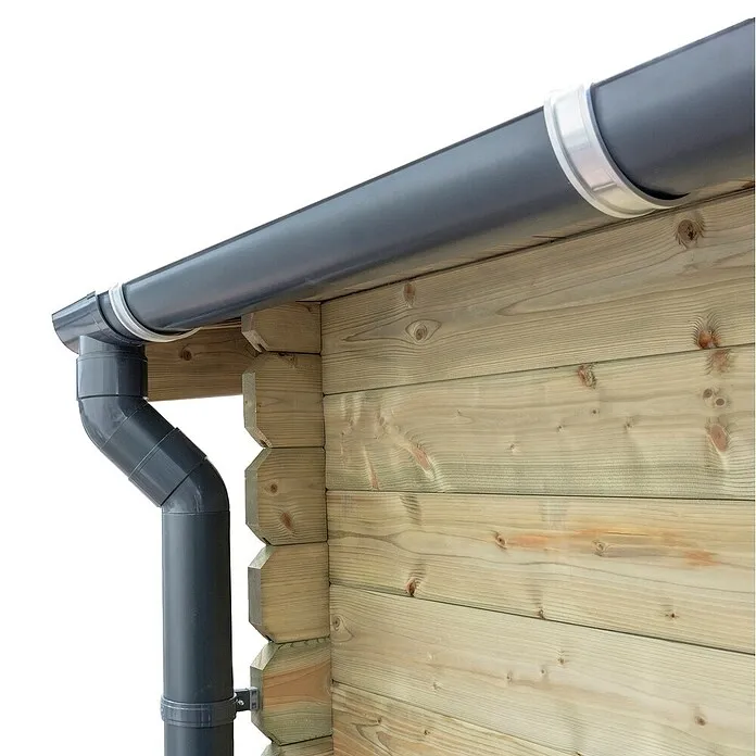 Outdoor Life Products Blokhut SET Nina 230 - 250 x 307 x 234 cm, Onbehandeld, Vuren, Dakkleur: Groen