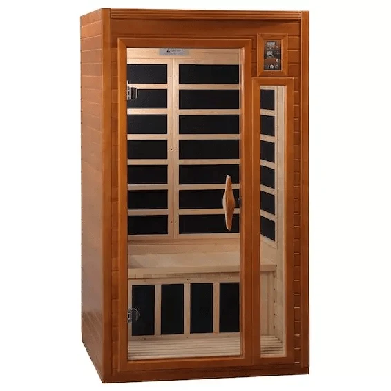 Dynamic Barcelona Elite 1-2-person Ultra Low EMF FAR Indoor Infrared Sauna + Rood Light Therapy | DYN-6106-01-Elite