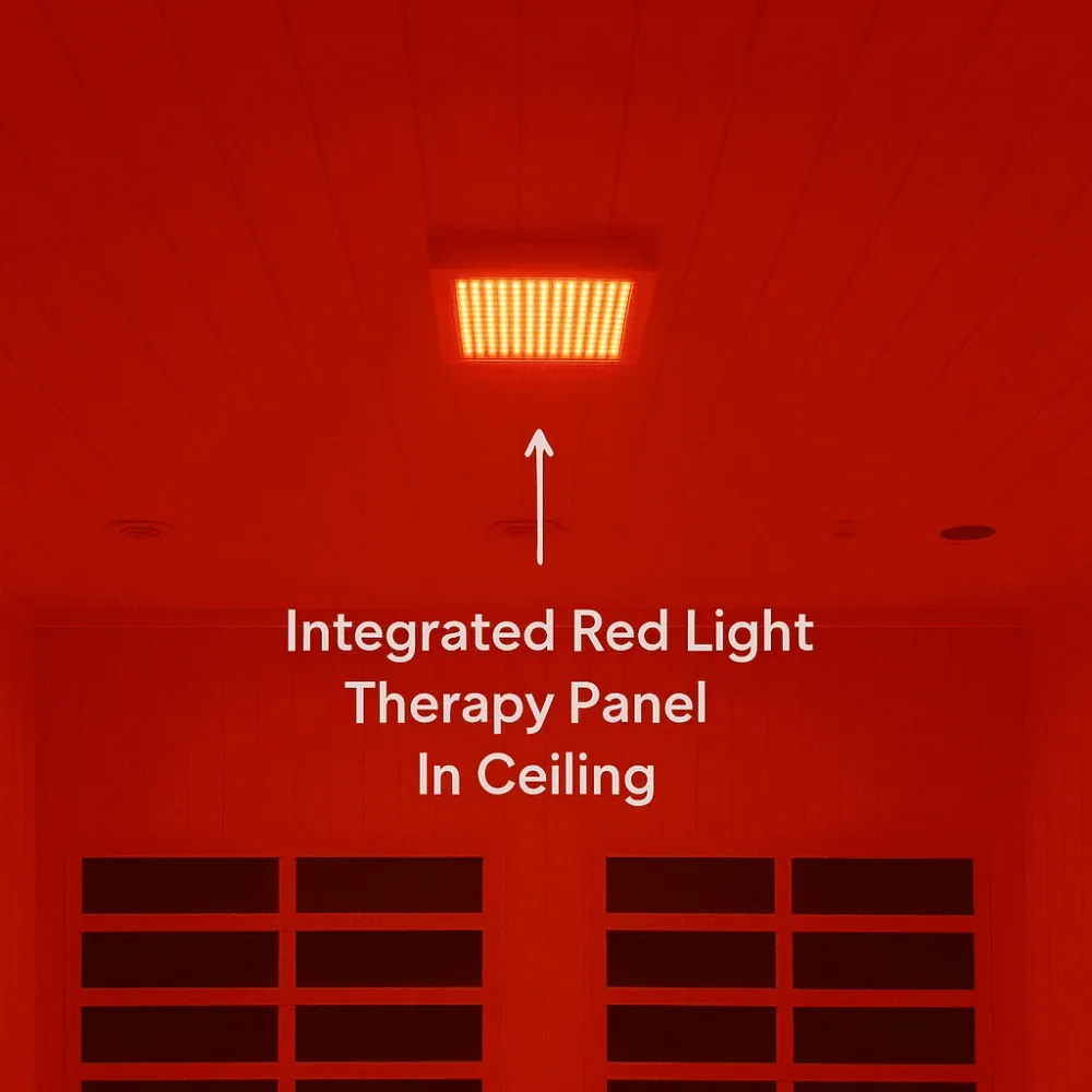 Dynamic Barcelona Elite 1-2-person Ultra Low EMF FAR Indoor Infrared Sauna + Rood Light Therapy | DYN-6106-01-Elite