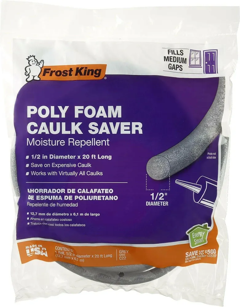 Frost King C22H 1/2-Inch 20-Foot Caulk Saver - Grauw