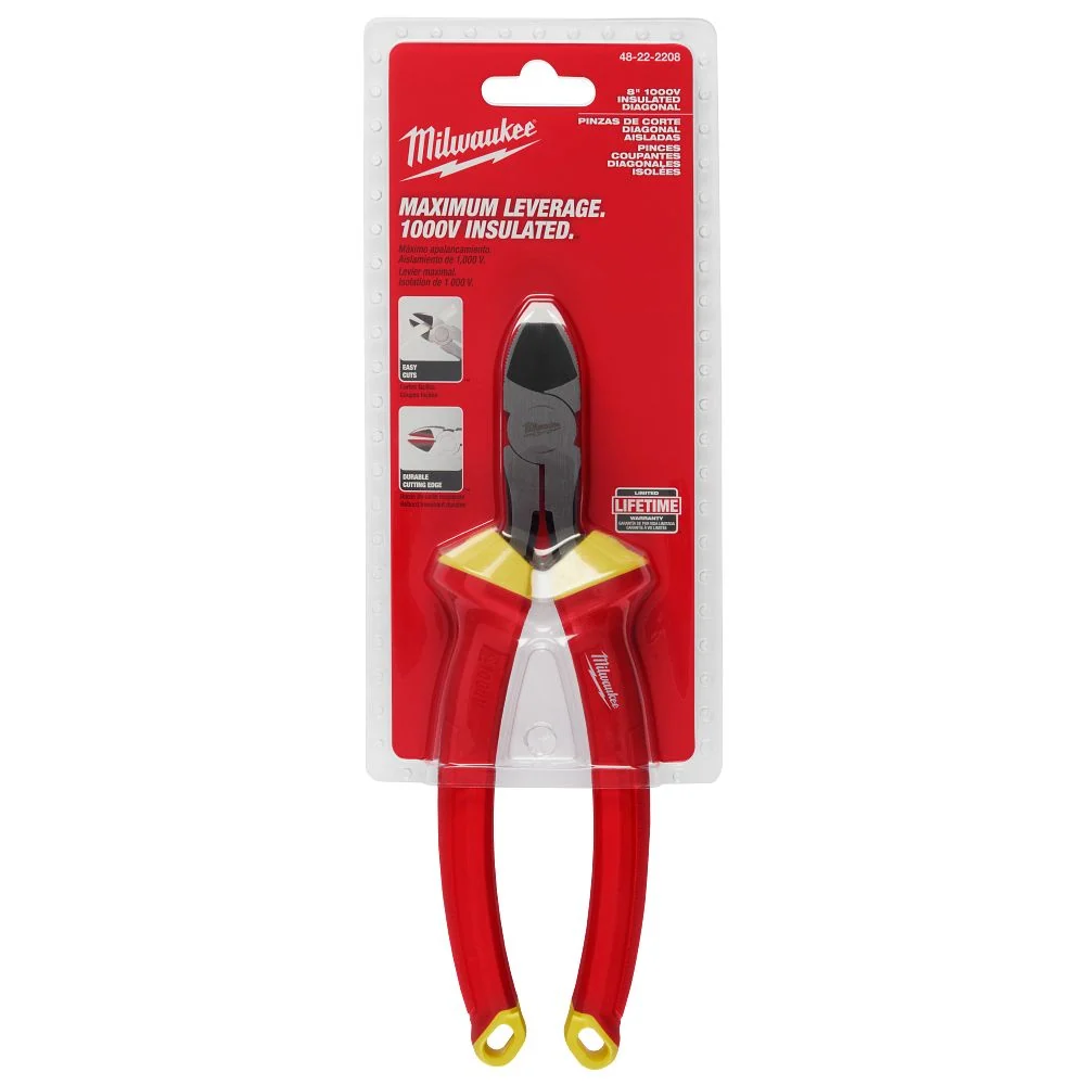 Milwaukee Tools 8" Warmte-isolerend Diag Cutting Pliers 48-22-2208