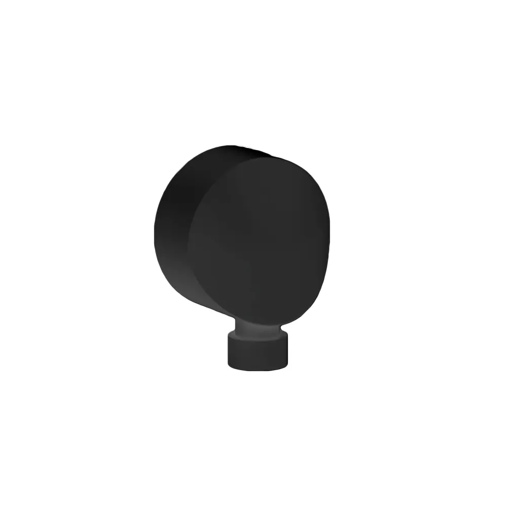 Wall-mounted round shower water inlet geel koper diam. 54 mm connection 1/2''M Matte Black | 60W | 200-480°C |