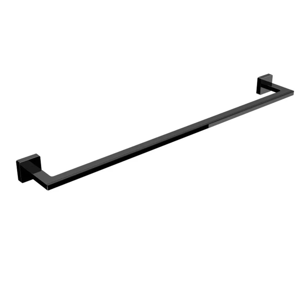 Wandgemonteerd brass towel holder Dado collection Lineabeta - Matte black metal 640mm