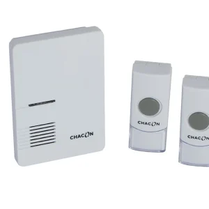 Snoerloos doorbell + 2 pushbuttons - White