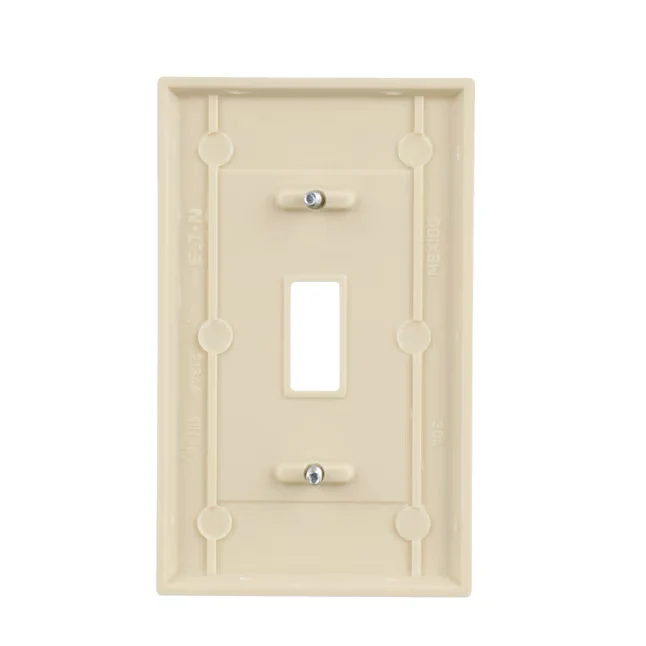 Eaton 1-Gang Standard Size Ivory Poly Indoor Toggle Wall Plate