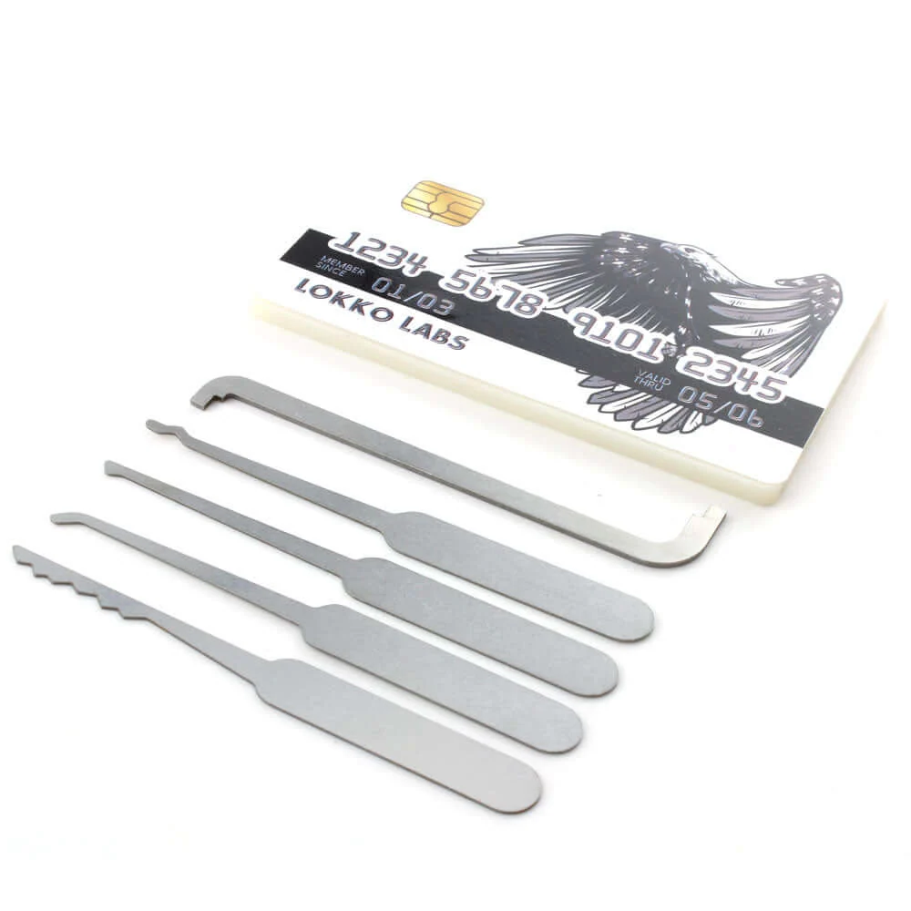 Borging Pocket Lock Pick Set - Credit Card Kit Lokko