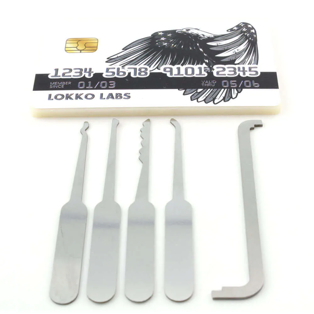 Borging Pocket Lock Pick Set - Credit Card Kit Lokko