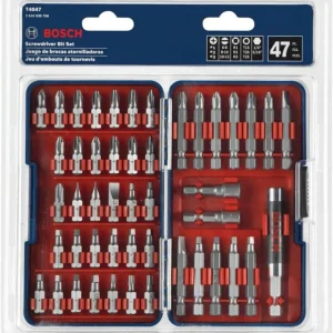 Bosch 47-Piece High-Carbon Staal Hex Shank Screwdriver Bit Assorted Set Heavy Duty | Commercieel gebruik