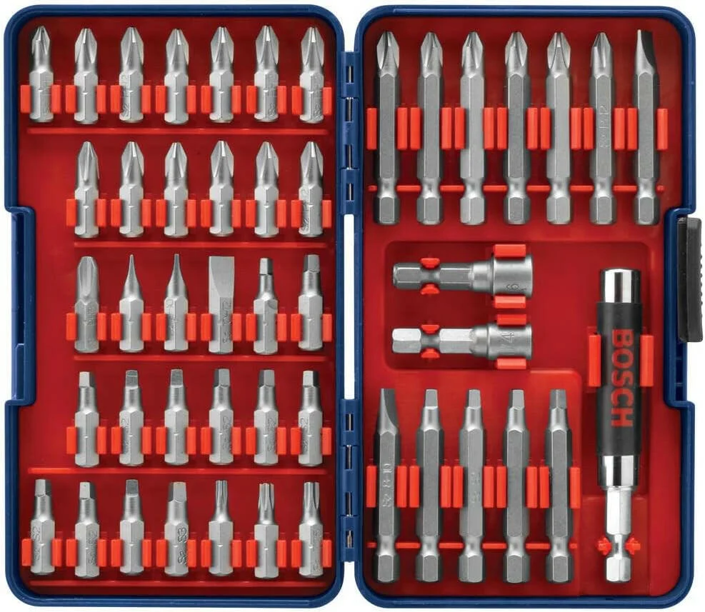Bosch 47-Piece High-Carbon Staal Hex Shank Screwdriver Bit Assorted Set Heavy Duty | Commercieel gebruik