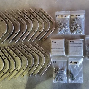 Buitendeur Set Coplanar Mounting Brackets 18pcs, M10/M8 Nuts, Bolts, Washers