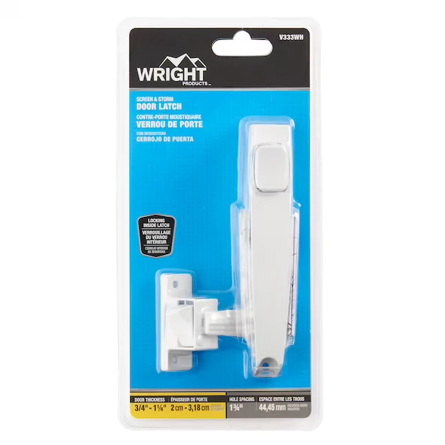 WRIGHT PRODUCTS 1.8- Adjustable White Die-cast Metalen Screen/Storm Door Handle Set Hardware Kit