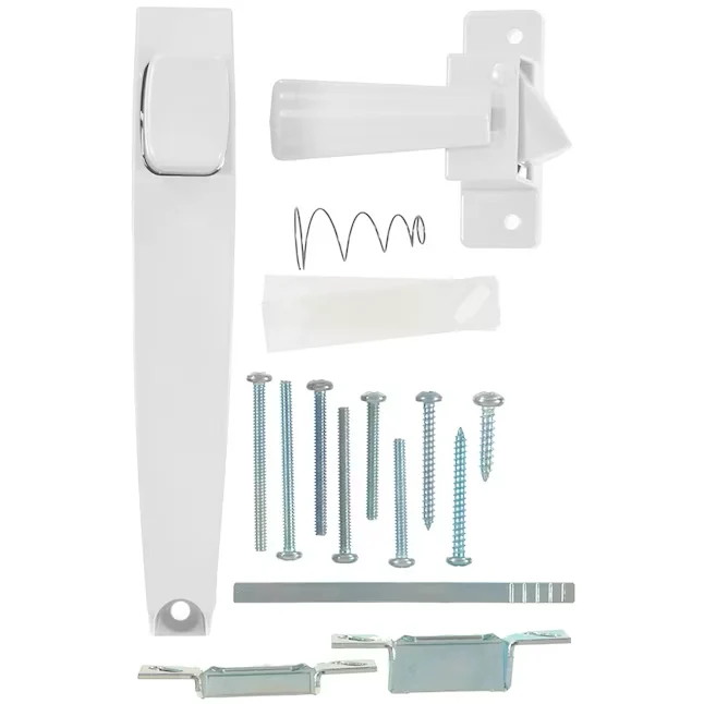 WRIGHT PRODUCTS 1.8- Adjustable White Die-cast Metalen Screen/Storm Door Handle Set Hardware Kit