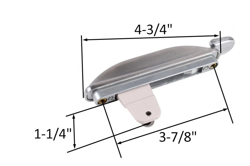 Zwaar Belastbaar Roto Hardware Brushed Metaalglans Multi-Point Pro Lock 33 mm Handle