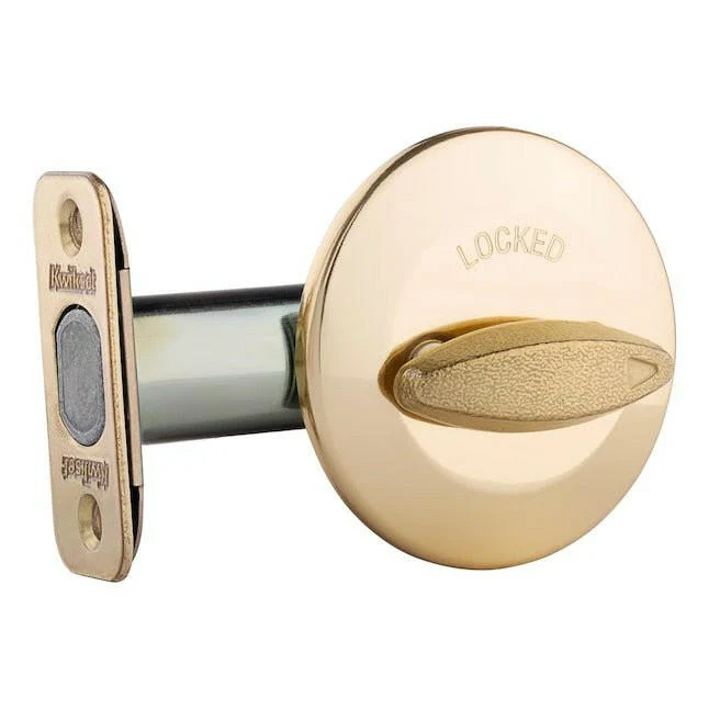 Kwikset 663 Polished Messing One Sided Deadbolt - Polished Brass