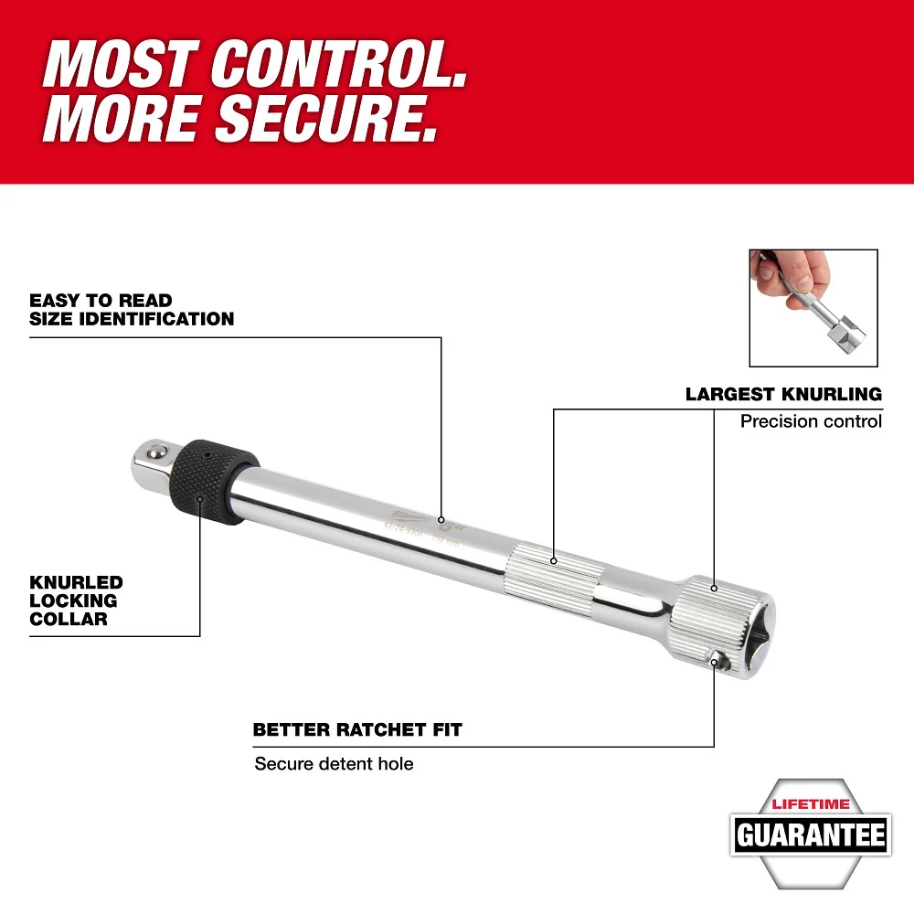 Milwaukee Tools 3/8in Dr 6in Locking Extension 43-24-9304