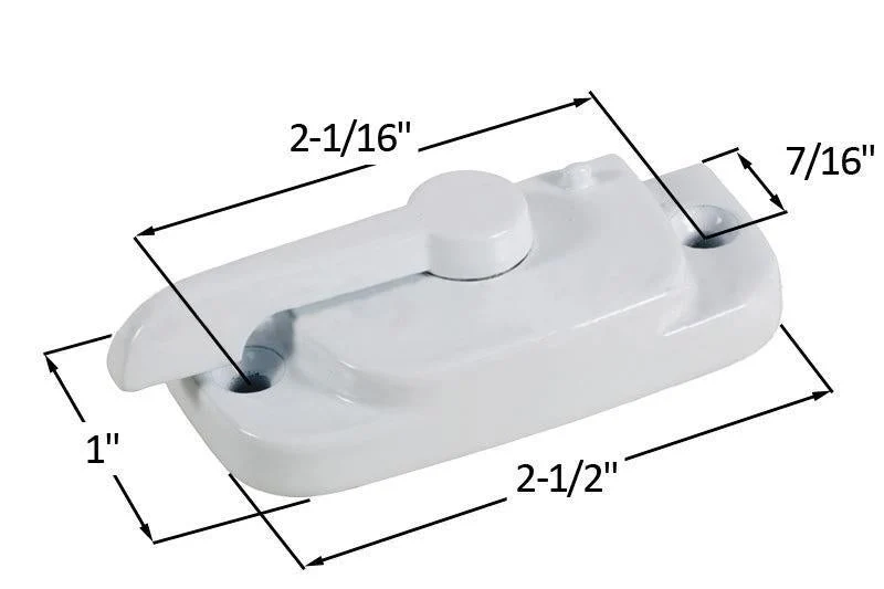 Sliding Window Lock – Right-Hand, Parelmoer, 2-1/16" Spacing