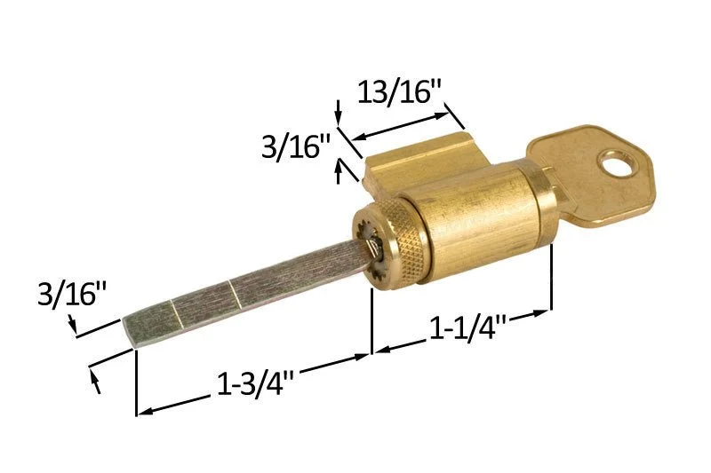 Veiligheids Sliding Glaswerk 1-3/4" Patio Door Cylinder Lock