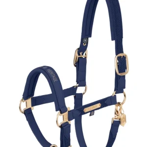Heritage AW24 Faux Leather Duo Pin Headcollar Softshell True Blue P