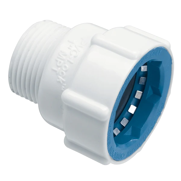 Hydro-Rain - PVCL-436-010 - PVC-Lock® 1" PVC-Lock x 1" MPT Adapter