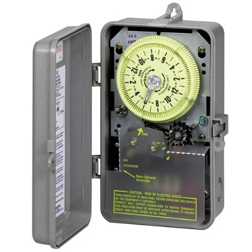 Intermatic - R8816P101C - Timer, 240V 3Hp Dpst Sprinkler & Irrigation Mechanical Timer W/14-Day Skipper Vorstvrij