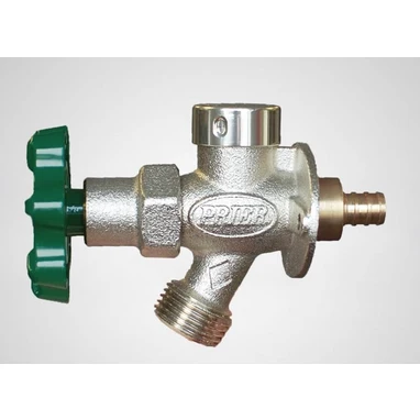 Prier C-144X Mild Climate Wall Hydrant - 1/2" Crimp PEX - Diamond - Zacht Grip Handle - C-144XXC-SGH
