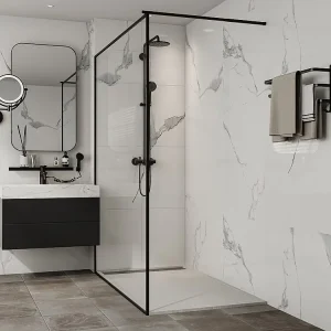 Douchebak van hars om te zetten te bouwen - Wit - 160 x 90 cm - LYROSA