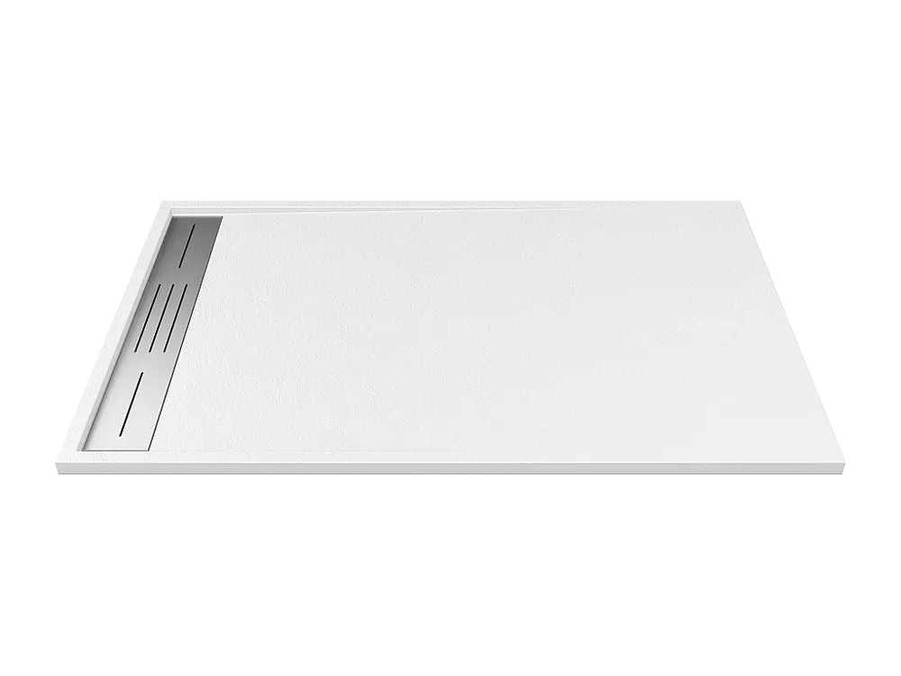 Douchebak van hars om te zetten te bouwen - Wit - 160 x 90 cm - LYROSA