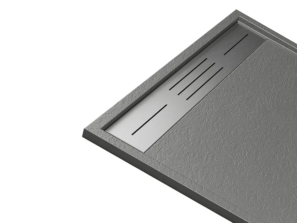 Opzetdouchebak – Grijs – L140 x B90 cm – LYROSA