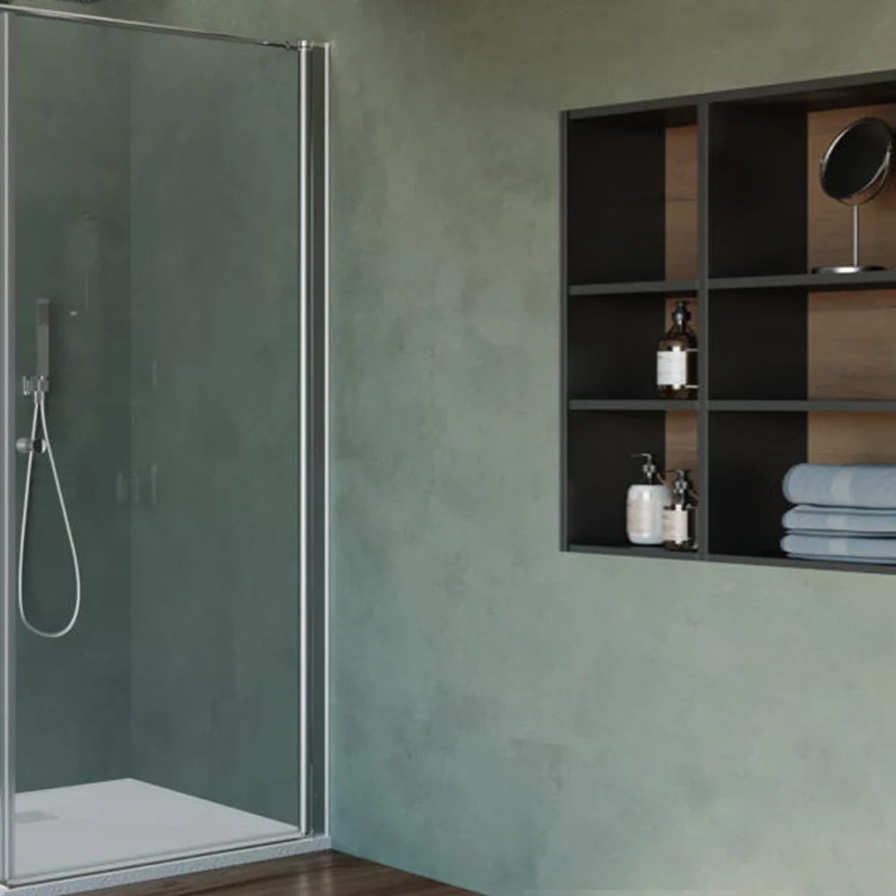 Shower door model Giunone 90 cm hinged opening 6 mm glashelder glass
