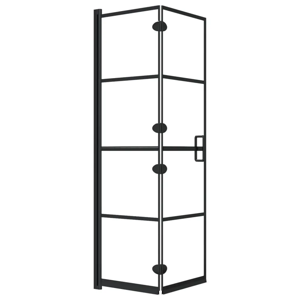 Douchewand inklapbaar 80x140 cm zwart