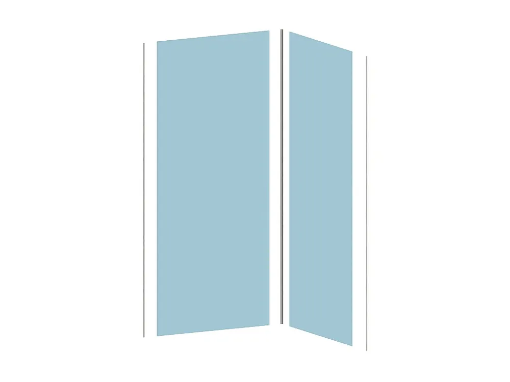 Set van twee douchewandpanelen inclusief profielen - 2x L90cm x H210 cm - Koop nu online