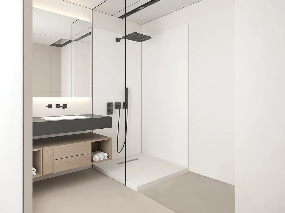 Set van twee douchewandpanelen inclusief profielen - 2x L90cm x H210 cm - Koop nu online