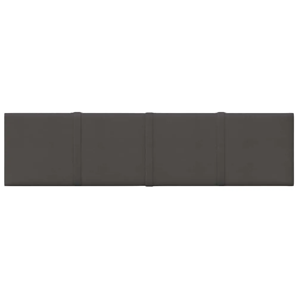 Wandpanelen 12 st 1,08 m² 60x15 cm stof donkergrijs