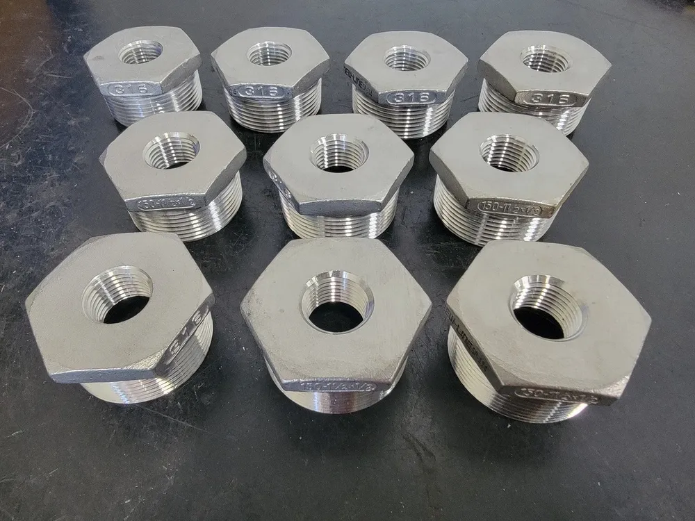 1-1/2" x 1/2" 316 Rvs Steel Hex Head Reducing Bushing SP-114