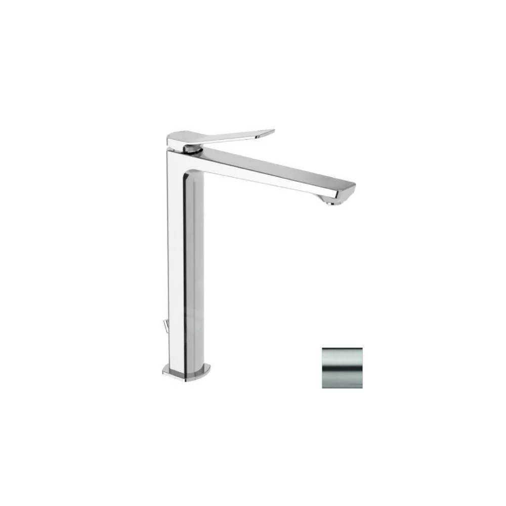 Basin mixer drain system Tilt series model TI085ST staalsoort looking Paffoni
