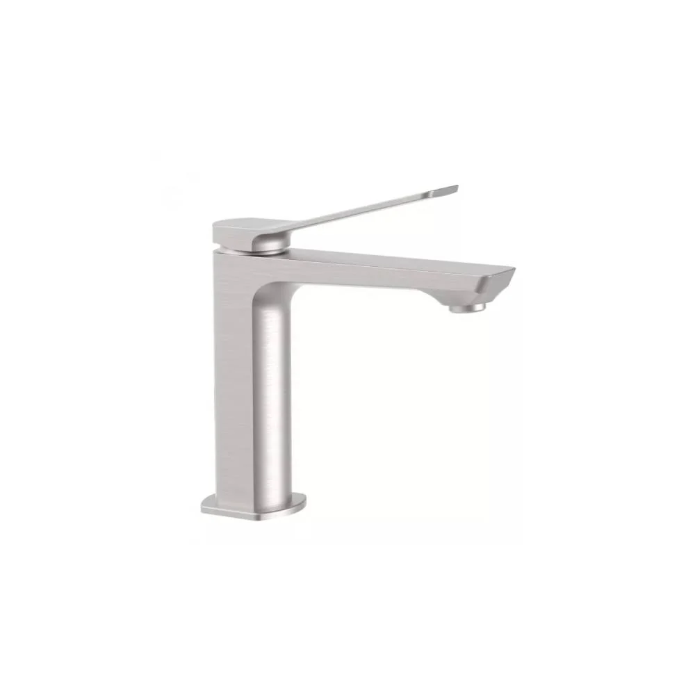 Basin mixer without drain Hellend series model TI071ST steel looking Paffoni