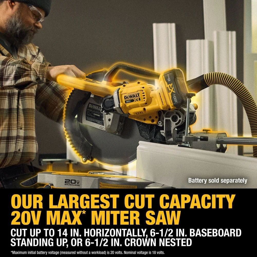DEWALT 20V MAX XR Tweeling Bevel Sliding 12 inch Miter Saw (Bare Tool)