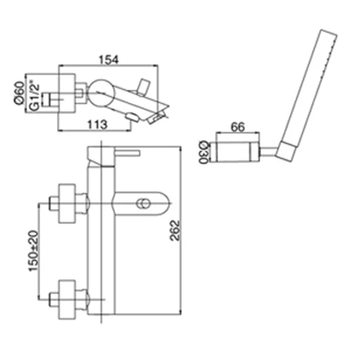 Paffoni Light mixer tap washbasin drain, bidet drain and bathtub