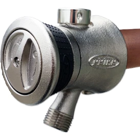 Prier P-118L 14" Single Handle Kokend & Cold Mixing Hydrant, Satin Nickel; 1/2" Plain Copper Ends - P-118L14