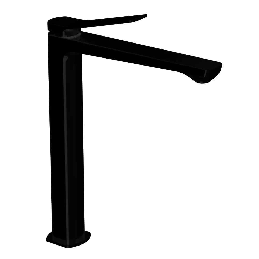 Tall basin mixer automatisch drain Paffoni Tilt Matte Black