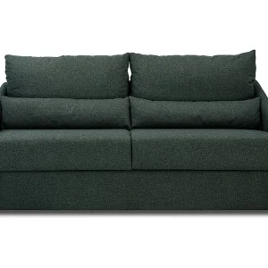 3-zits slaapbank van stof MAJESTY - Donkergroen - 140 cm - Matras 18 cm