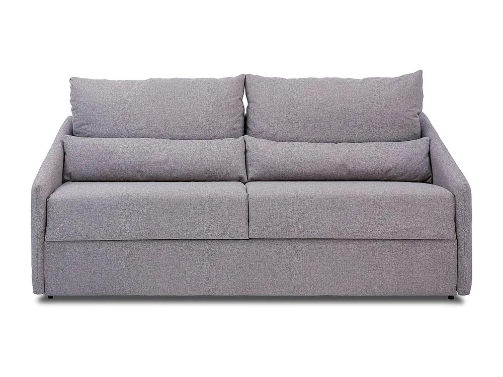 3-zits slaapbank van stof MAJESTY - Lichtgrijs - brede 140 cm - Matras 18 cm