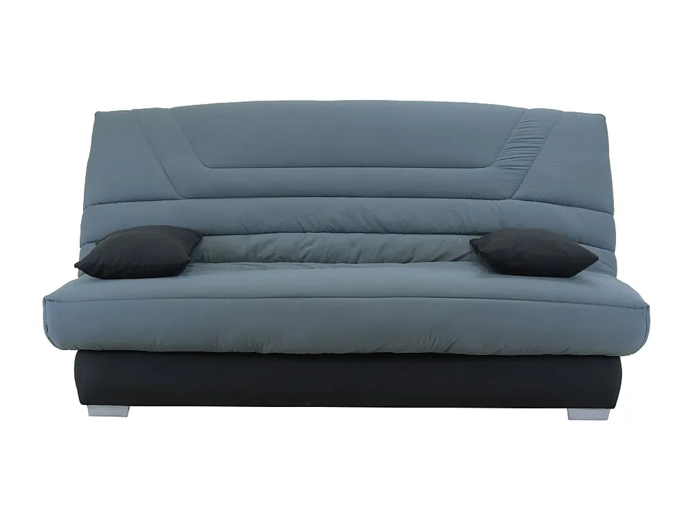 Bedbank van microvezel TULSA met matras - grijs en zwart