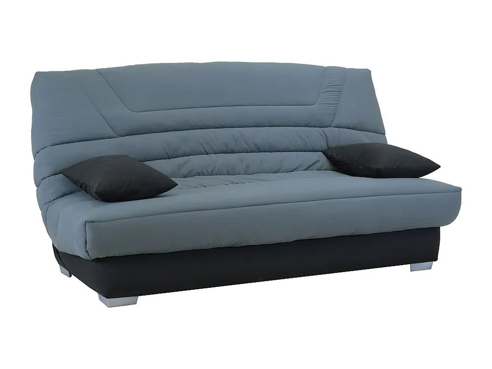 Bedbank van microvezel TULSA met matras - grijs en zwart