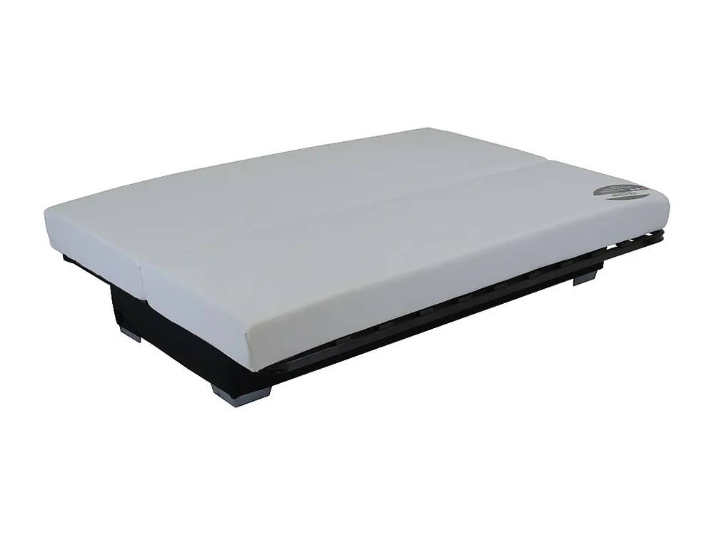 Bedbank van microvezel TULSA met matras - grijs en zwart