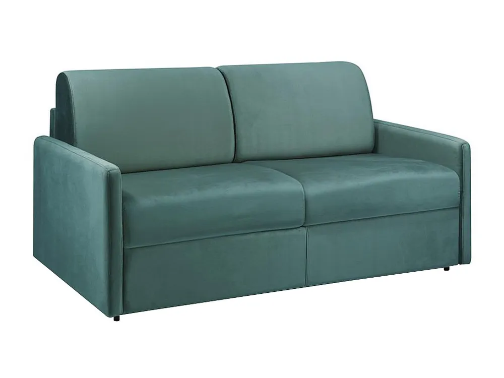 Driezits express bedbank CALIFE - Muntgroen - 140 cm - Matras 14 cm