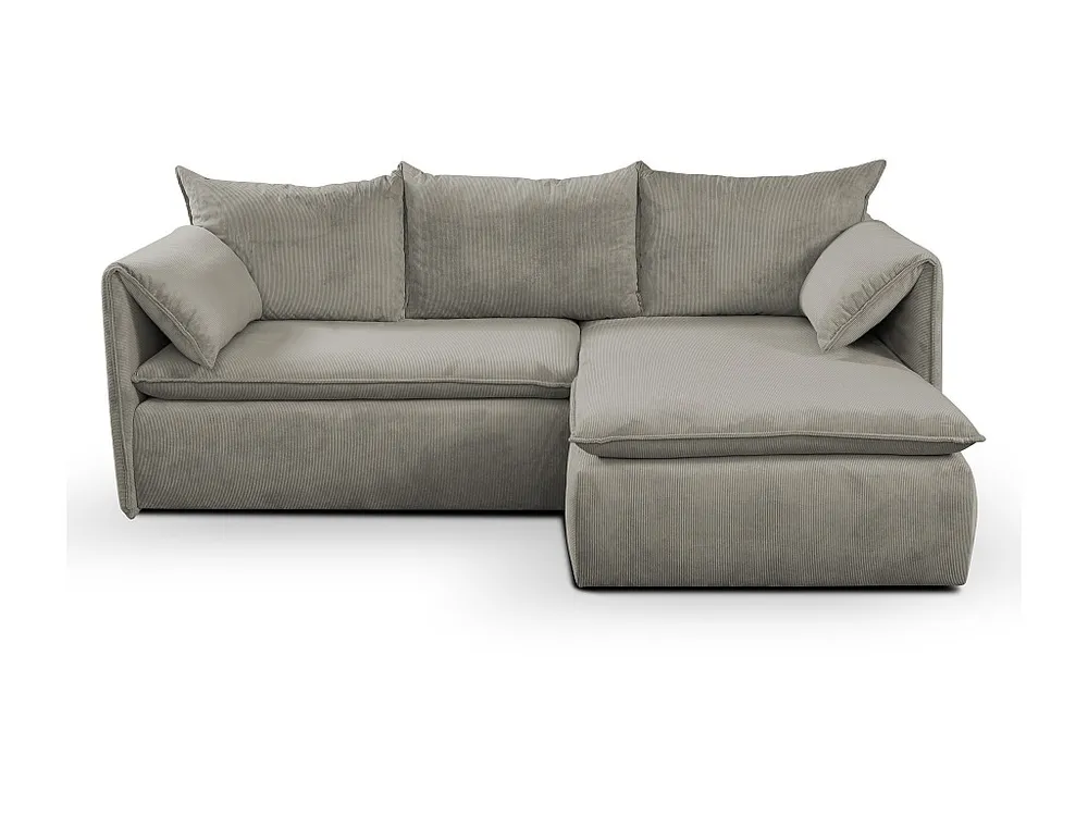 Hoekslaapbank TEODORA van PASCAL MORABITO - Ribfluweel - Taupe - Hoek rechts - Koop online