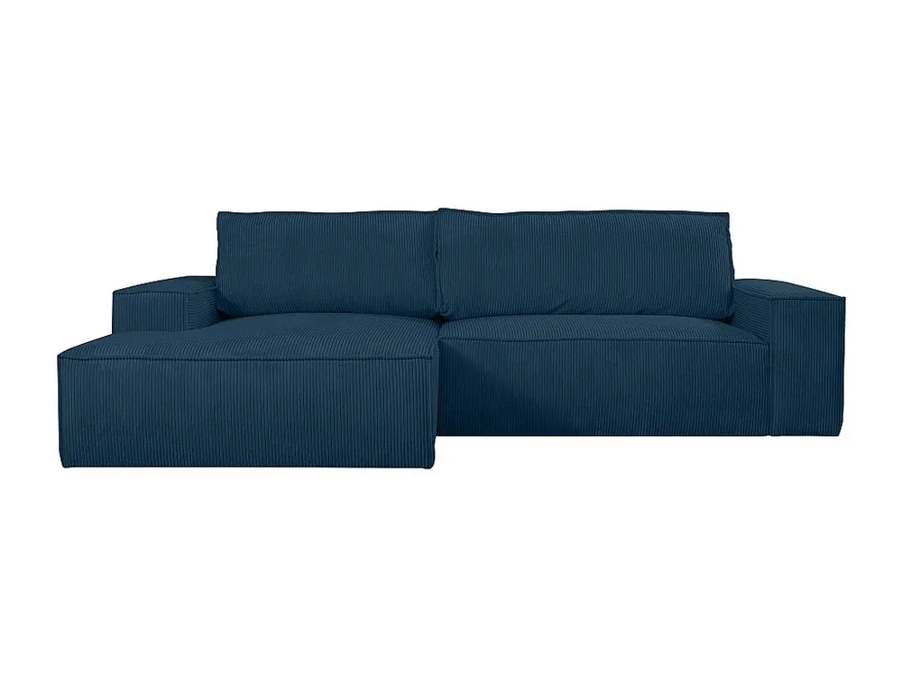 Hoekslaapbank van ribfluweel - Marineblauw - Hoek links - AMELIA van PASCAL MORABITO