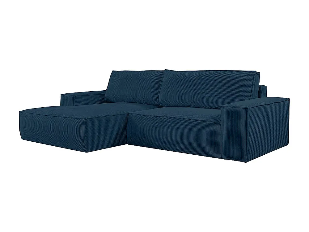 Hoekslaapbank van ribfluweel - Marineblauw - Hoek links - AMELIA van PASCAL MORABITO