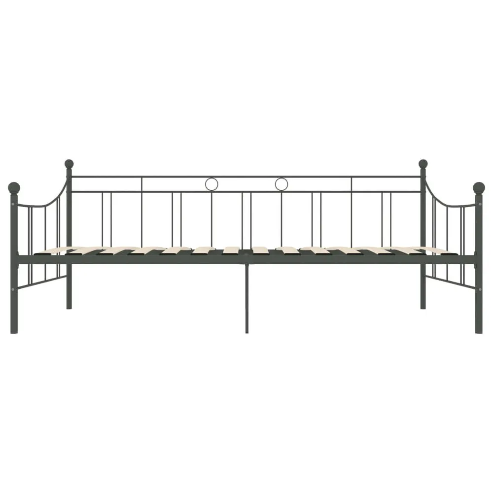 Slaapbankframe metaal grijs 90x200 cm
